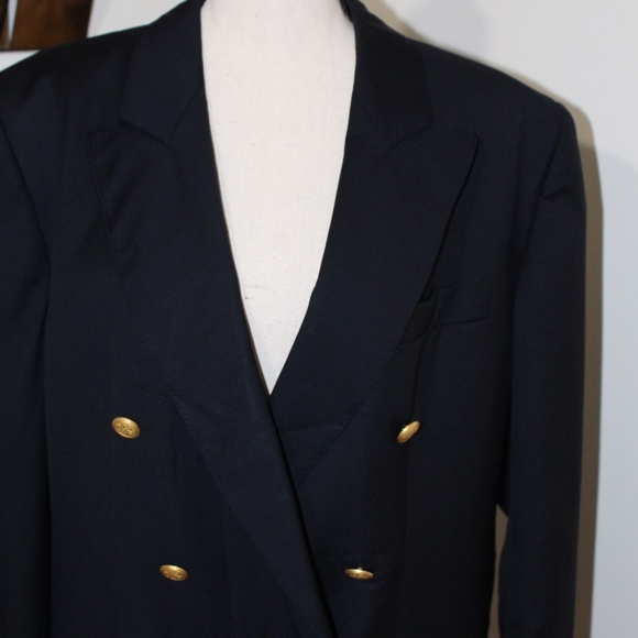 Aquascutum, Black Vintage Wool matching suit jacket and skirt SET - Picture 8 of 16